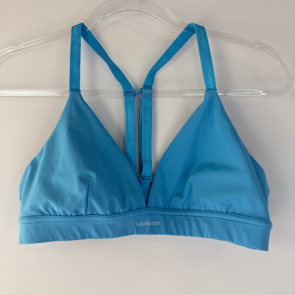 Lululemon License to Train Triangle Bra Women Size 10 Cyan Blue LW2EBKS 2024